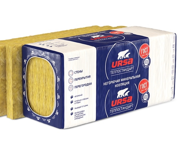 Утеплитель Ursa GEO 40 PN ТеплоСтандарт 1230х610х100 мм 6шт. уп